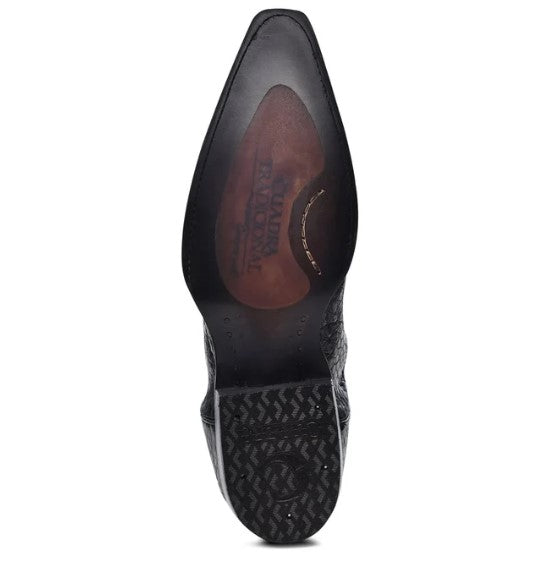 bota puntal de piel genuina de caimán