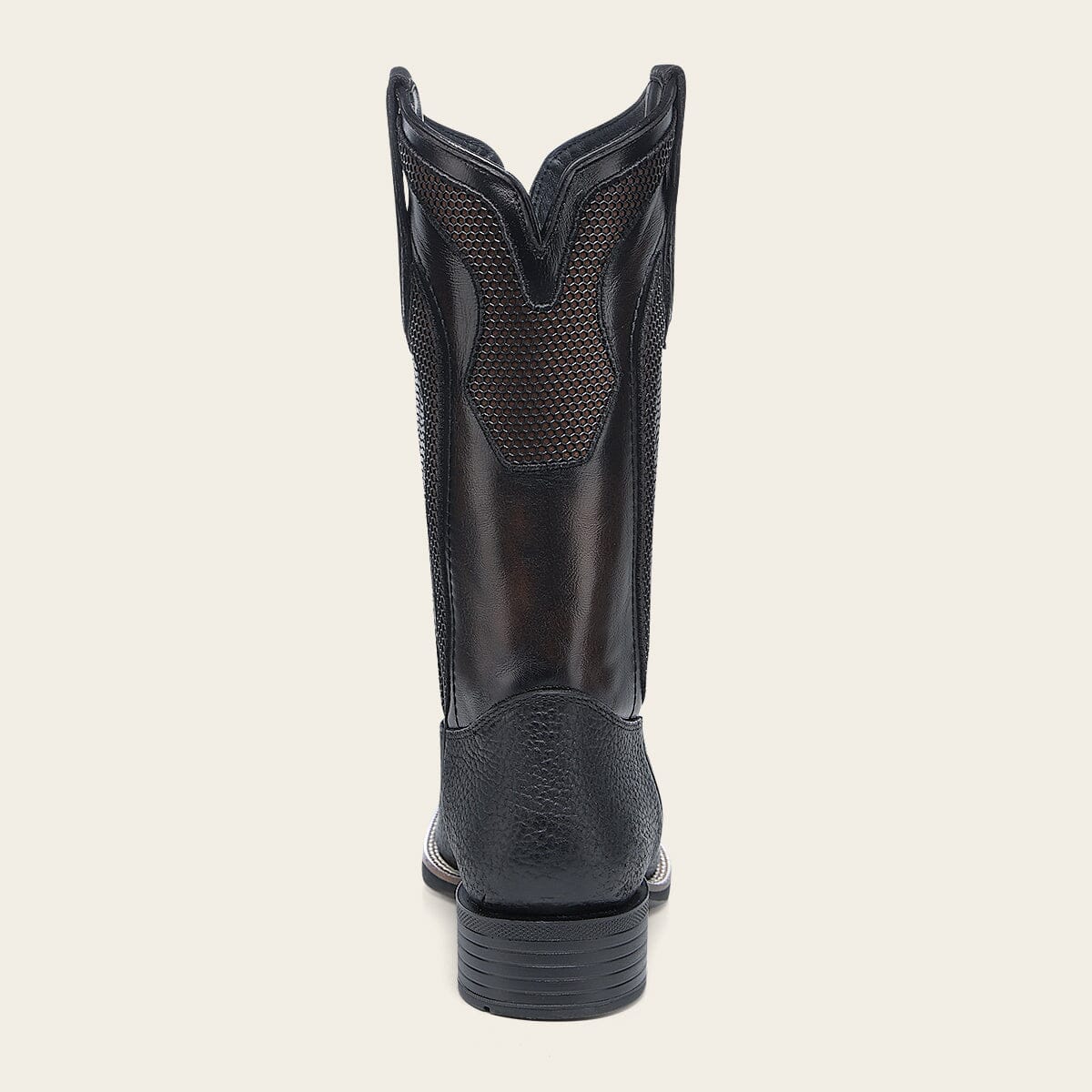 Bota rodeo en piel genuina de bisonte para caballero