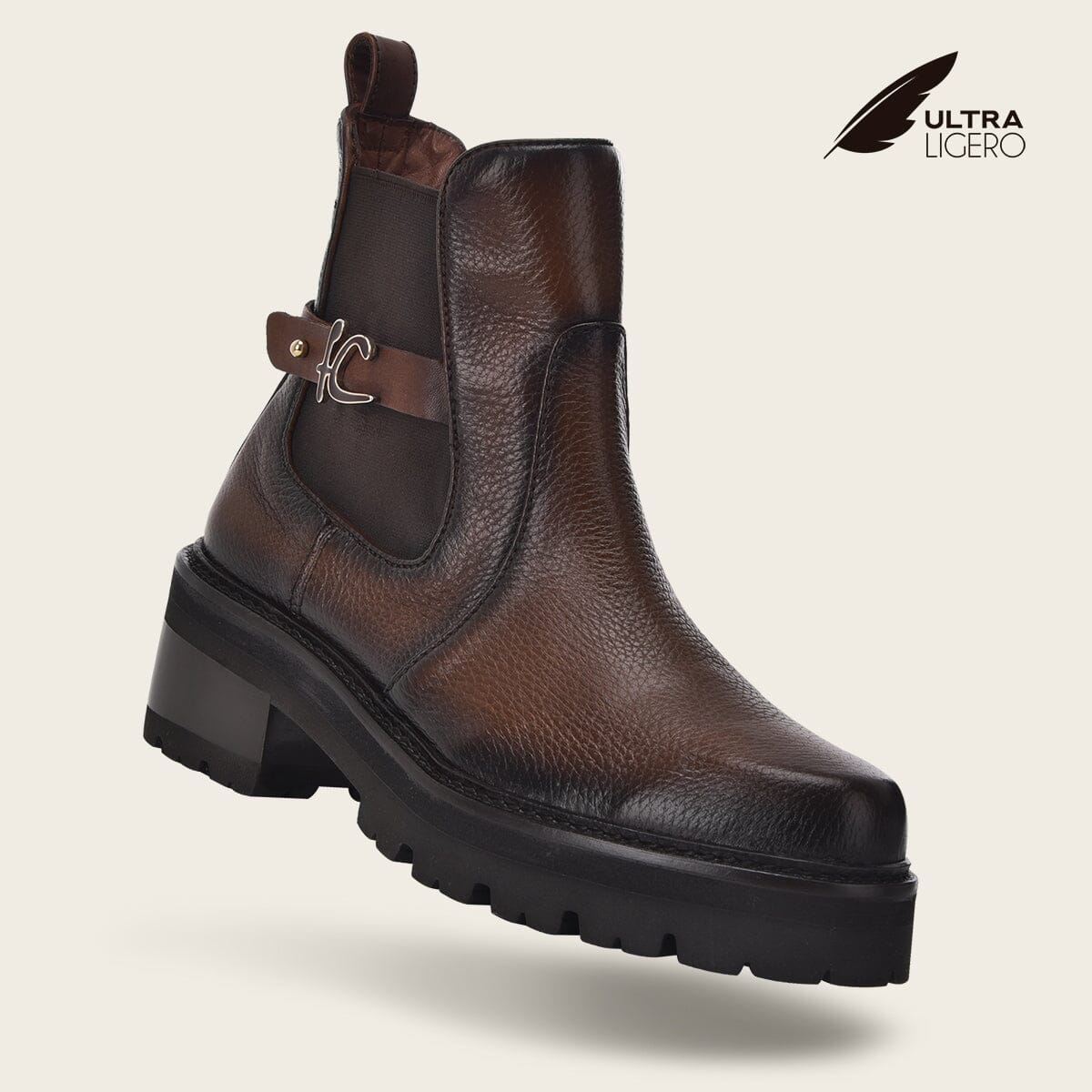 Bota casual en piel genuina de venado para dama