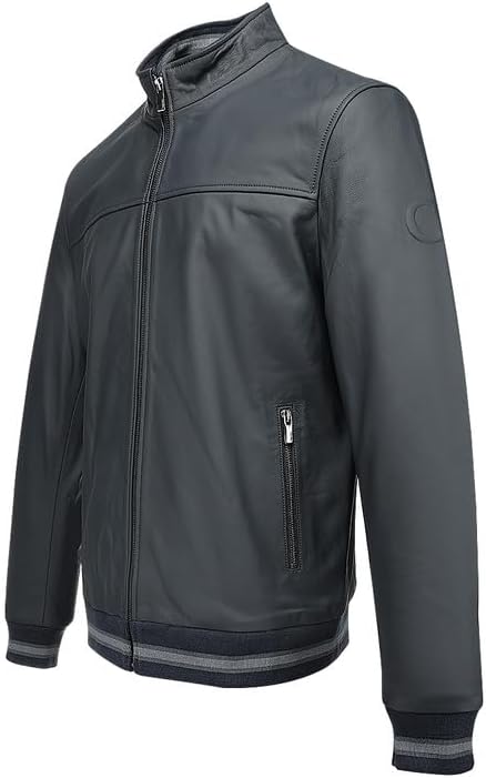 Cuadra Chamarra para Hombre en Piel de Cordero Casual