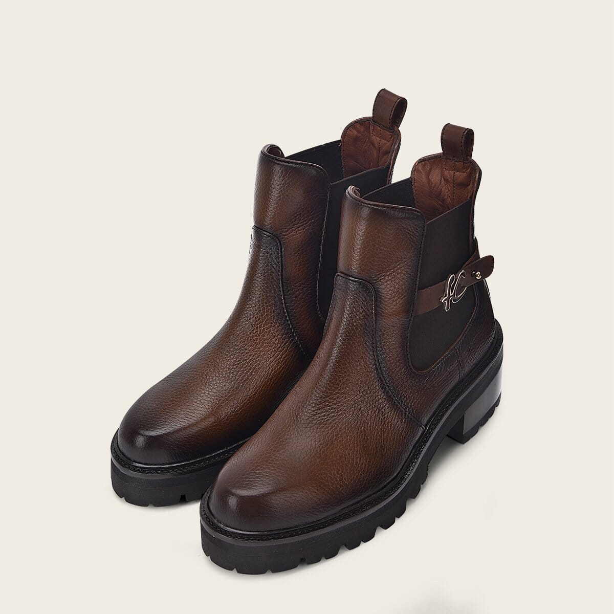 Bota casual en piel genuina de venado para dama