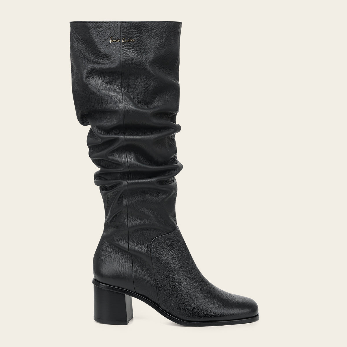 Bota alta de vestir en piel genuina de venado para dama