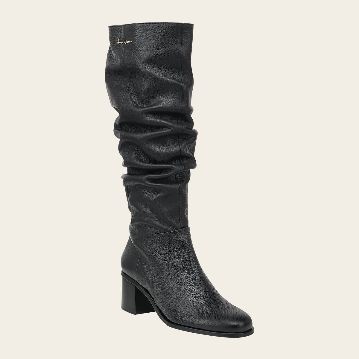 Bota alta de vestir en piel genuina de venado para dama