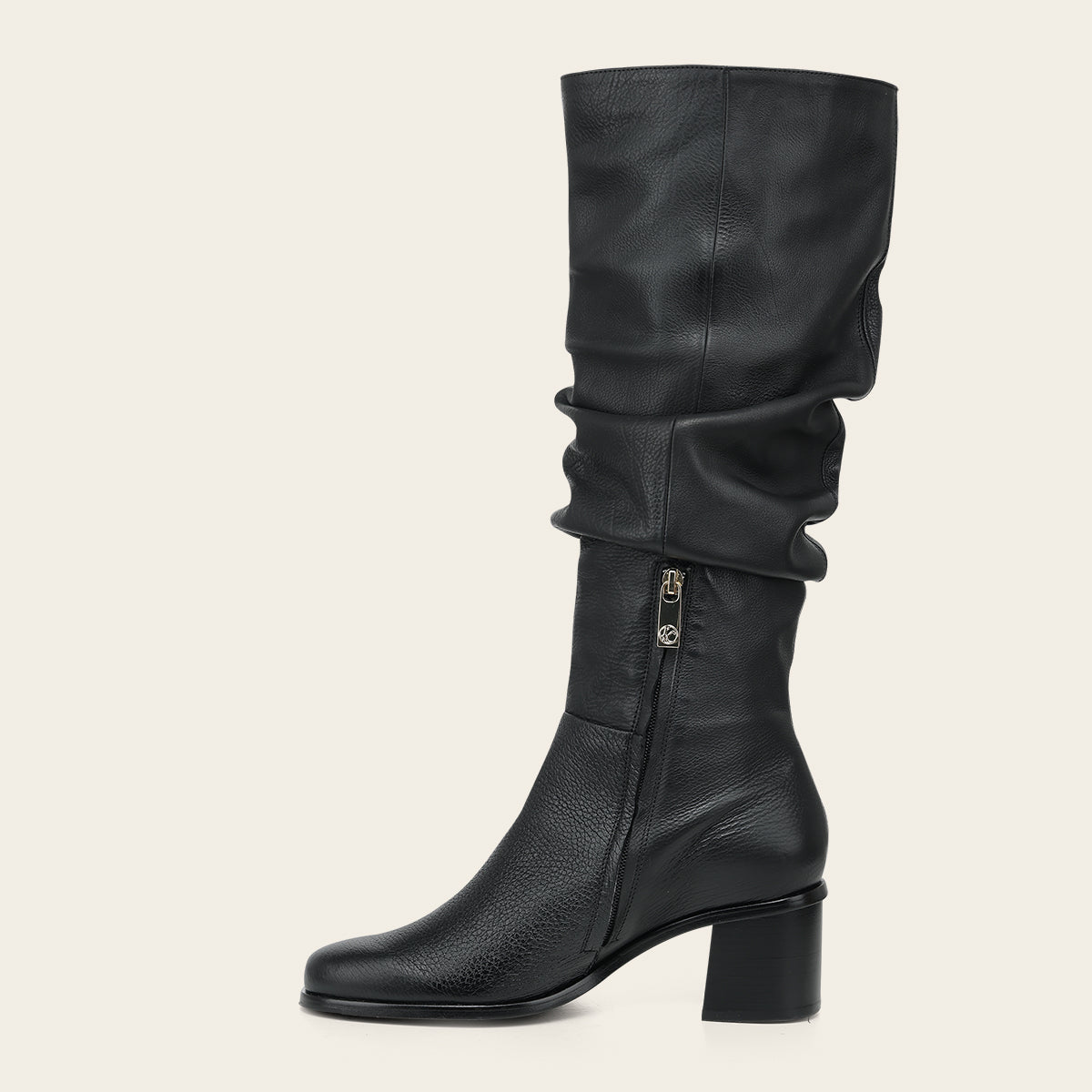 Bota alta de vestir en piel genuina de venado para dama