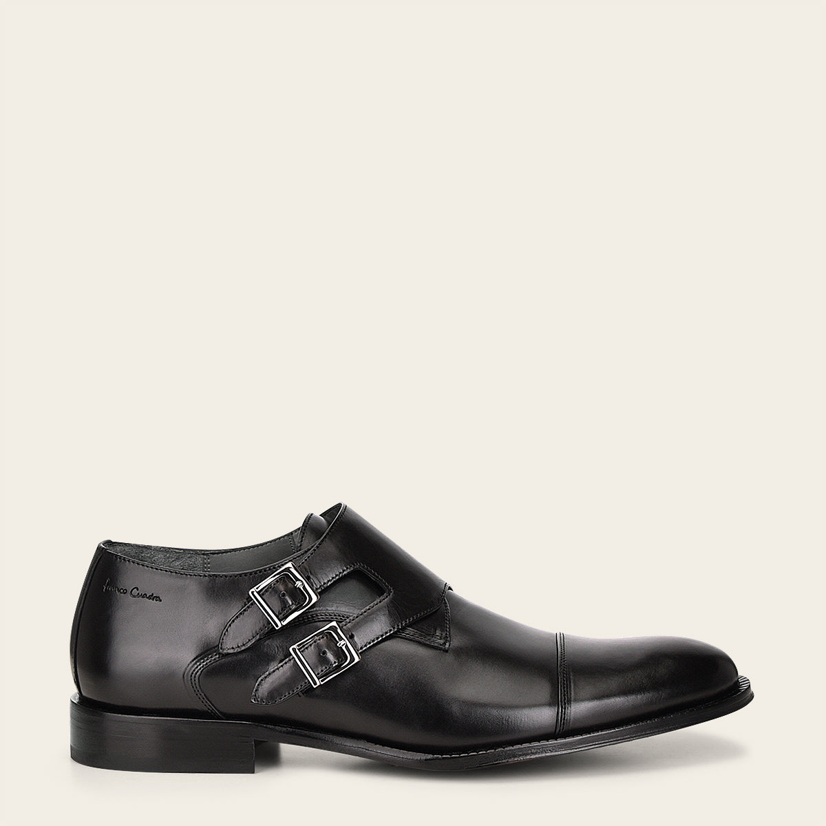 Zapato mokstrap para caballero en piel de becerro