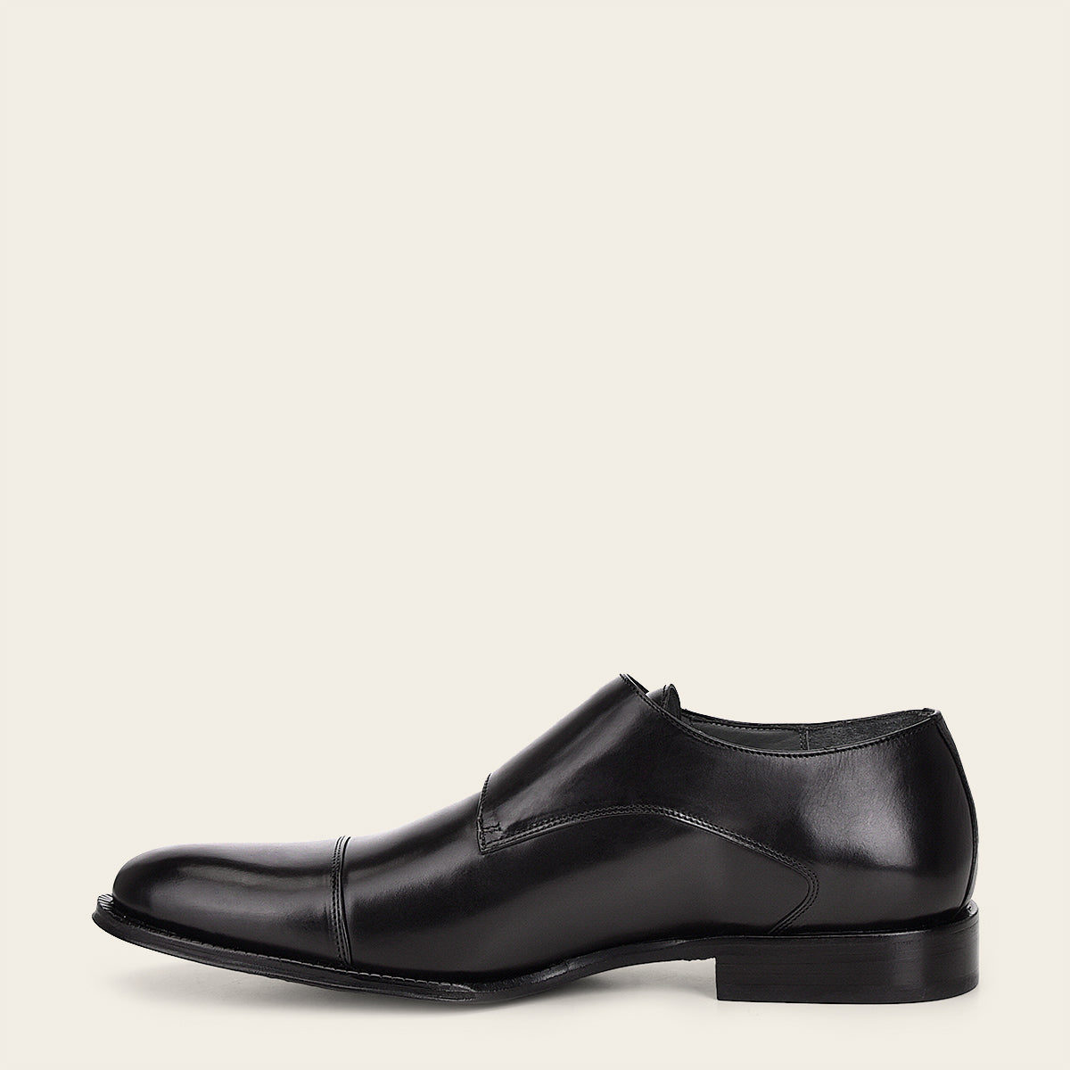 Zapato mokstrap para caballero en piel de becerro