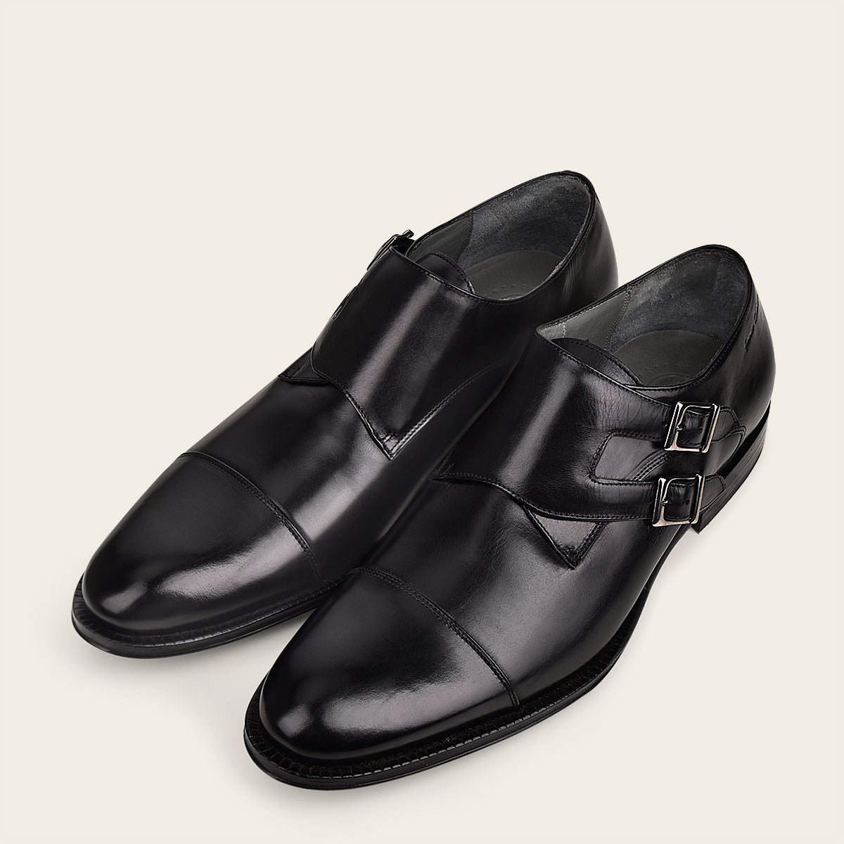 Zapato mokstrap para caballero en piel de becerro