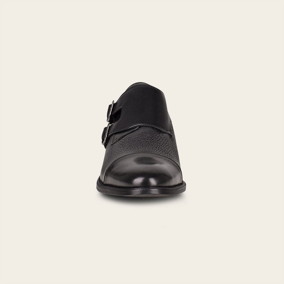 Calzado monkstrap en piel genuina de venado