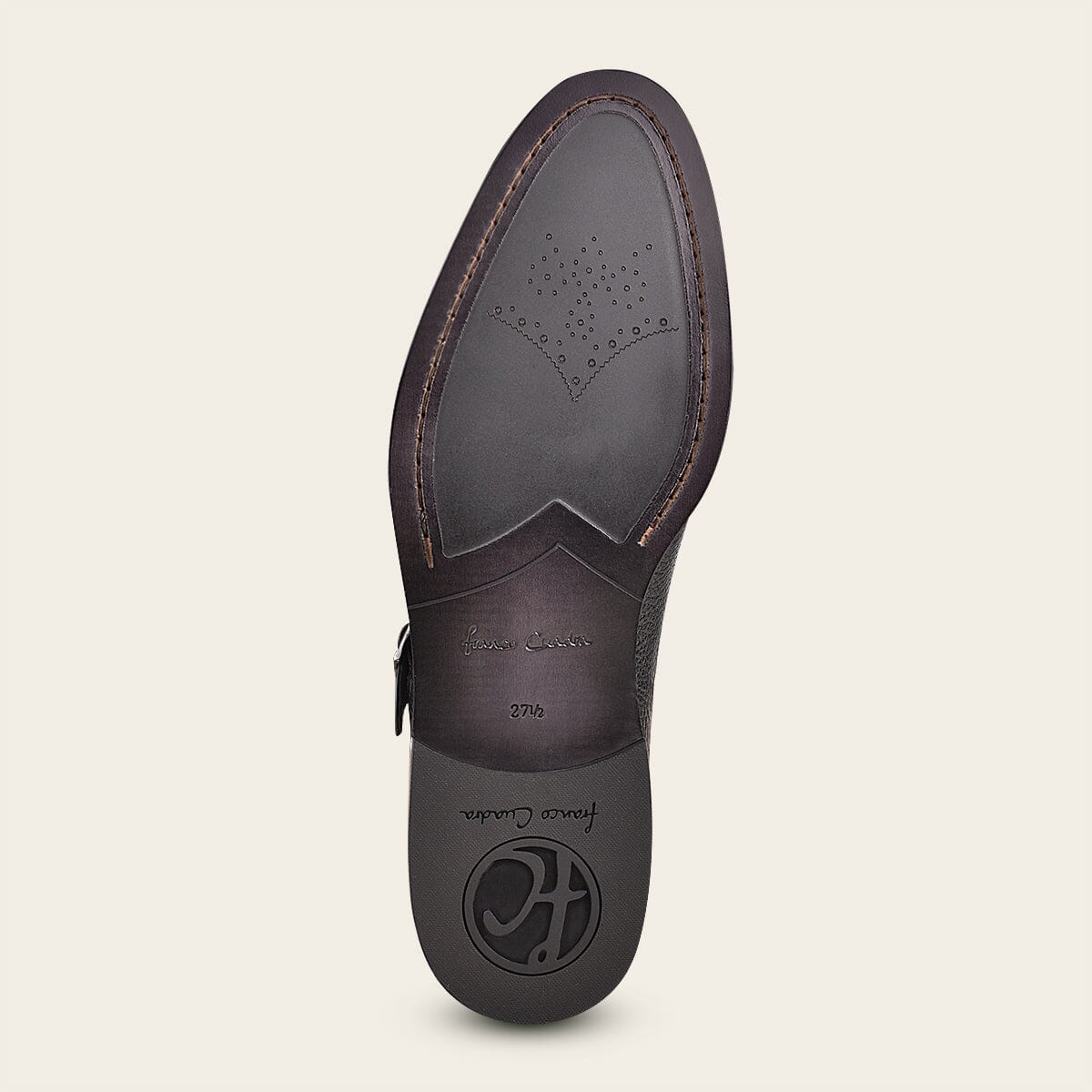 Calzado monkstrap en piel genuina de venado