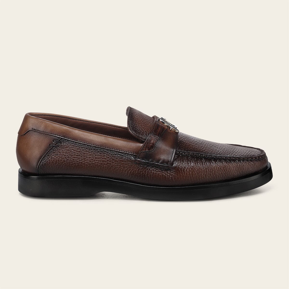 Loafer en piel genuina de venado para caballero