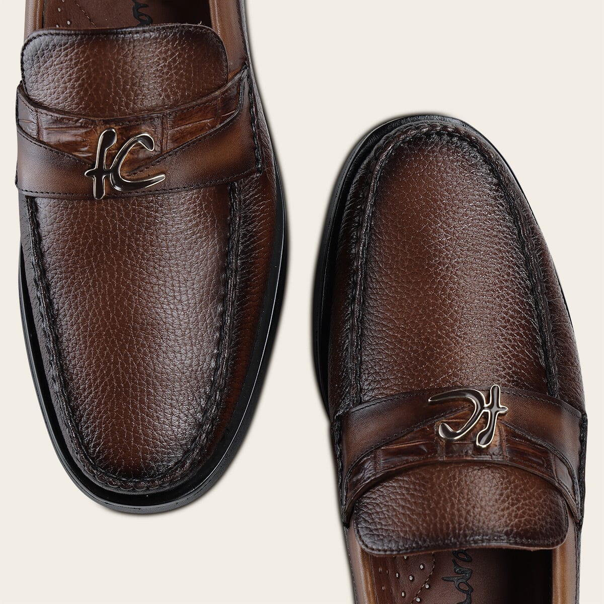 Loafer en piel genuina de venado para caballero