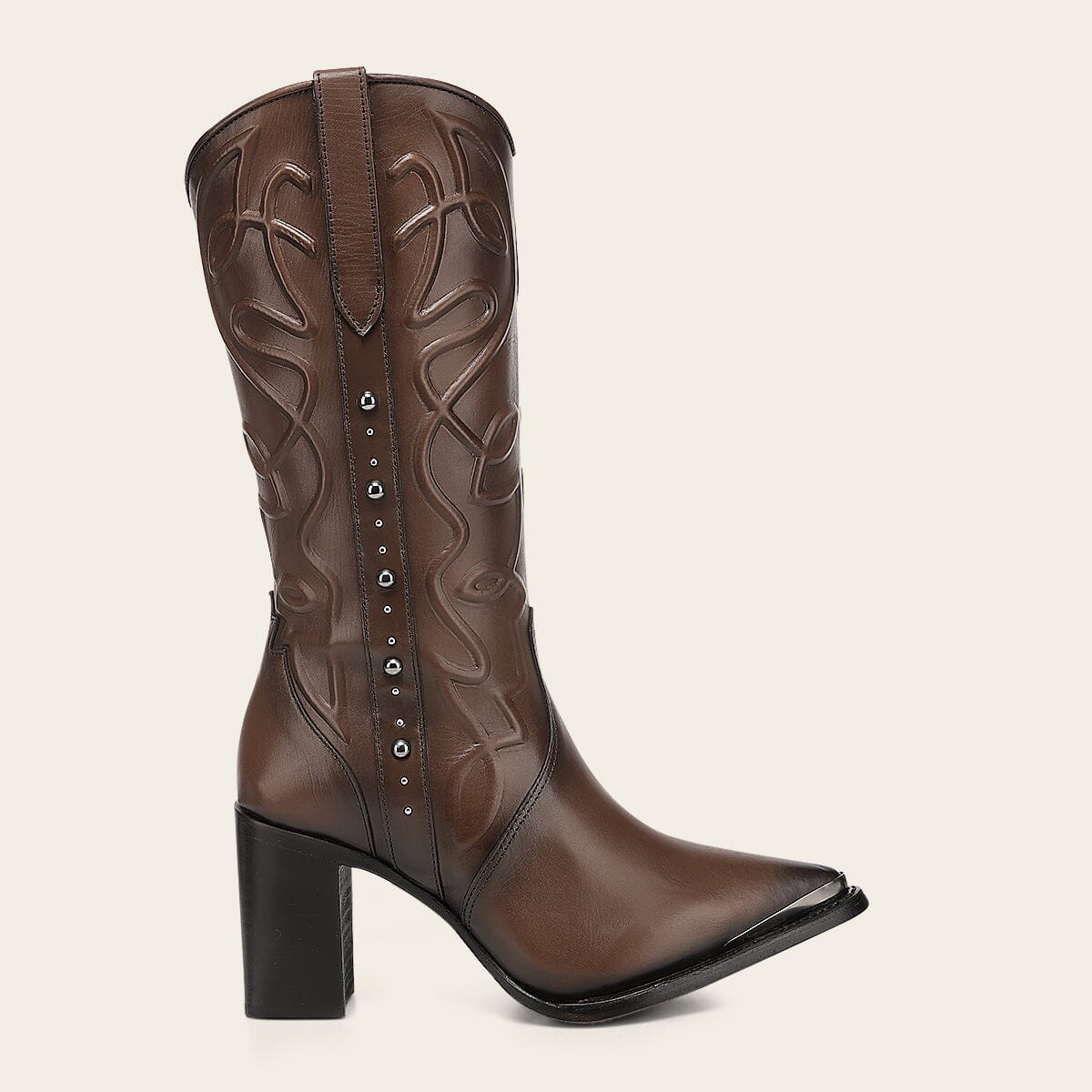 Bota casual en piel genuina de becerro para dama