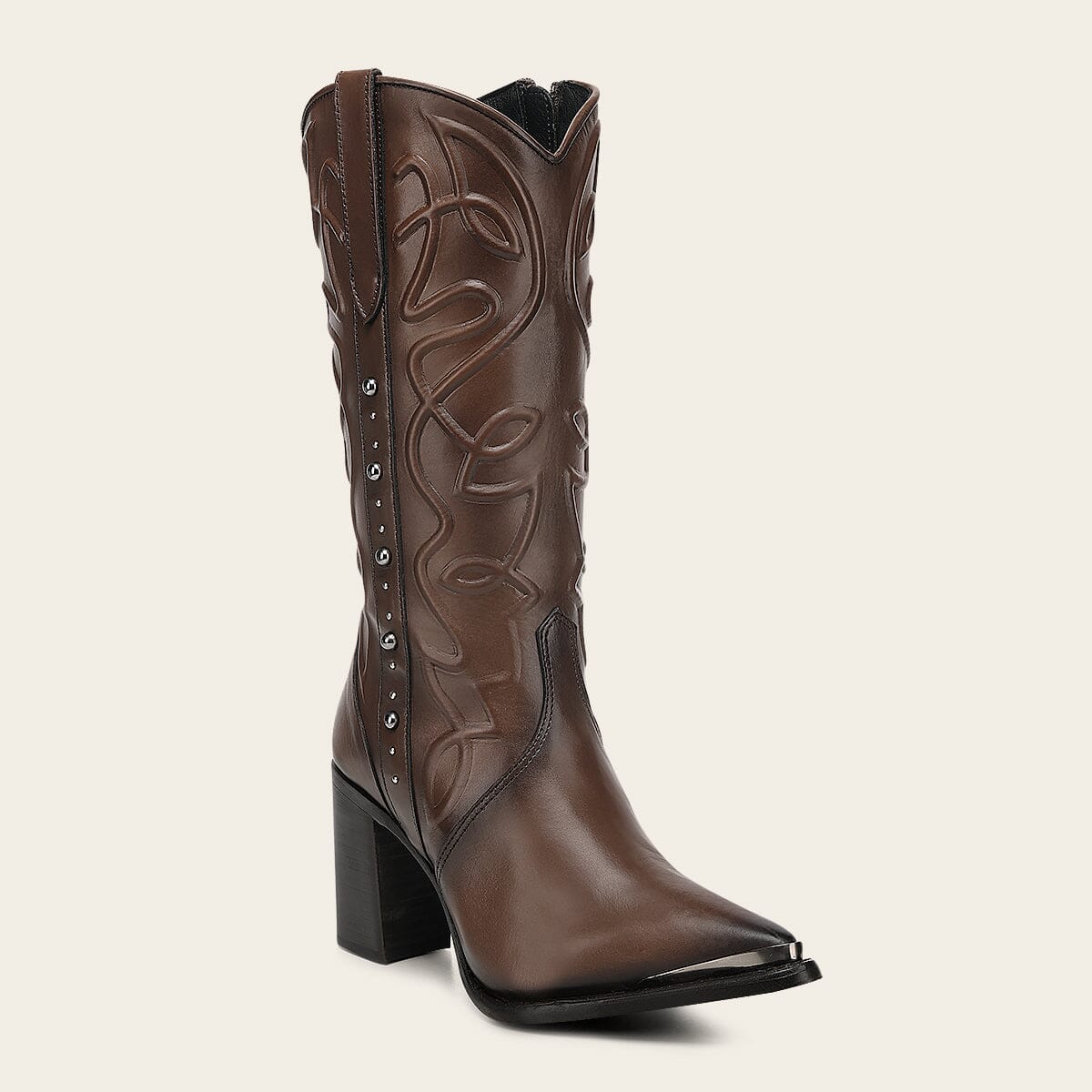 Bota casual en piel genuina de becerro para dama