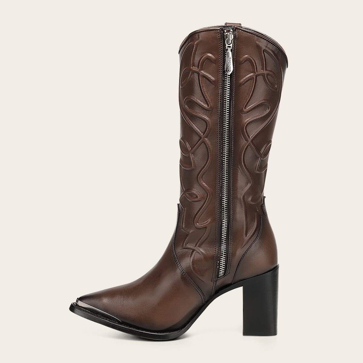 Bota casual en piel genuina de becerro para dama