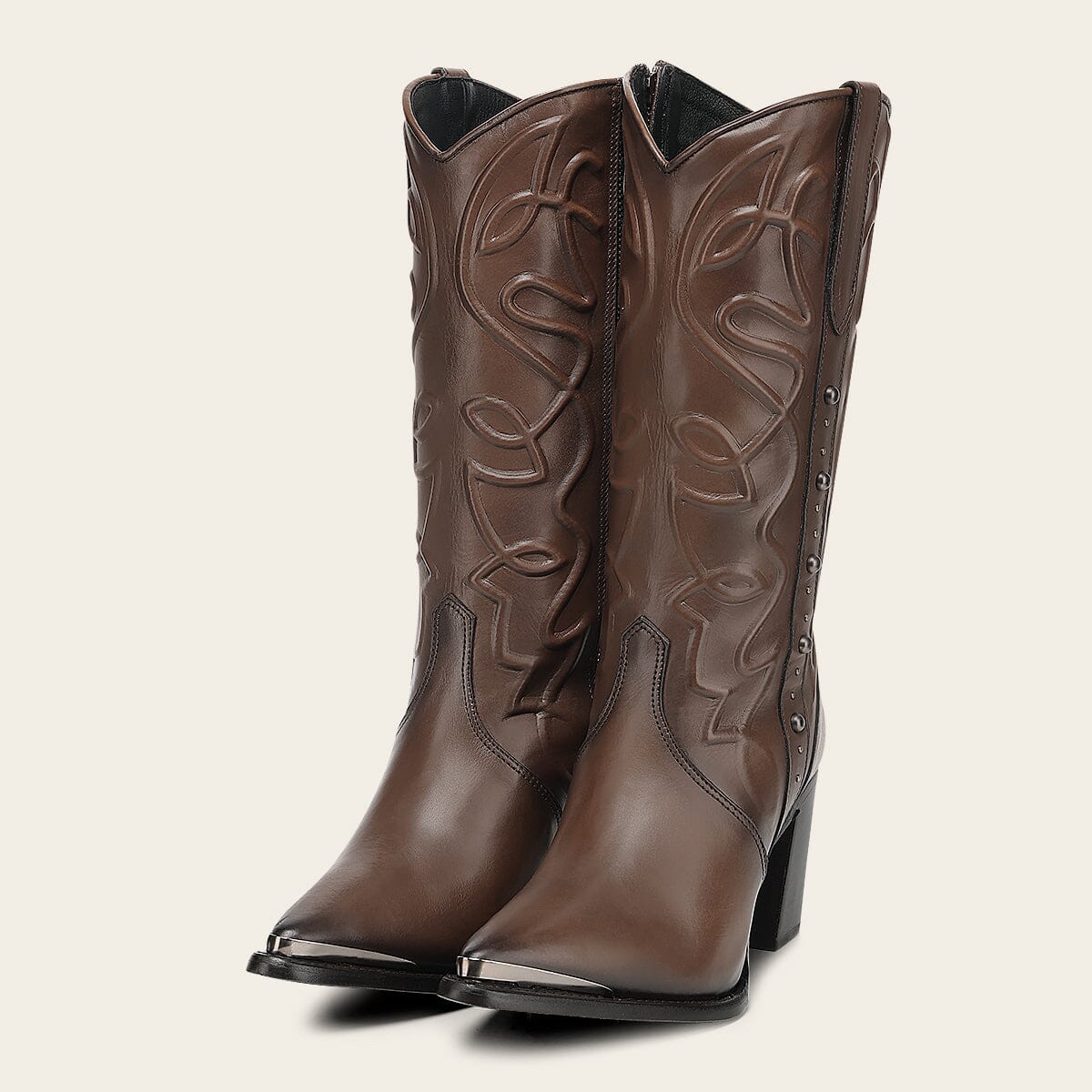 Bota casual en piel genuina de becerro para dama