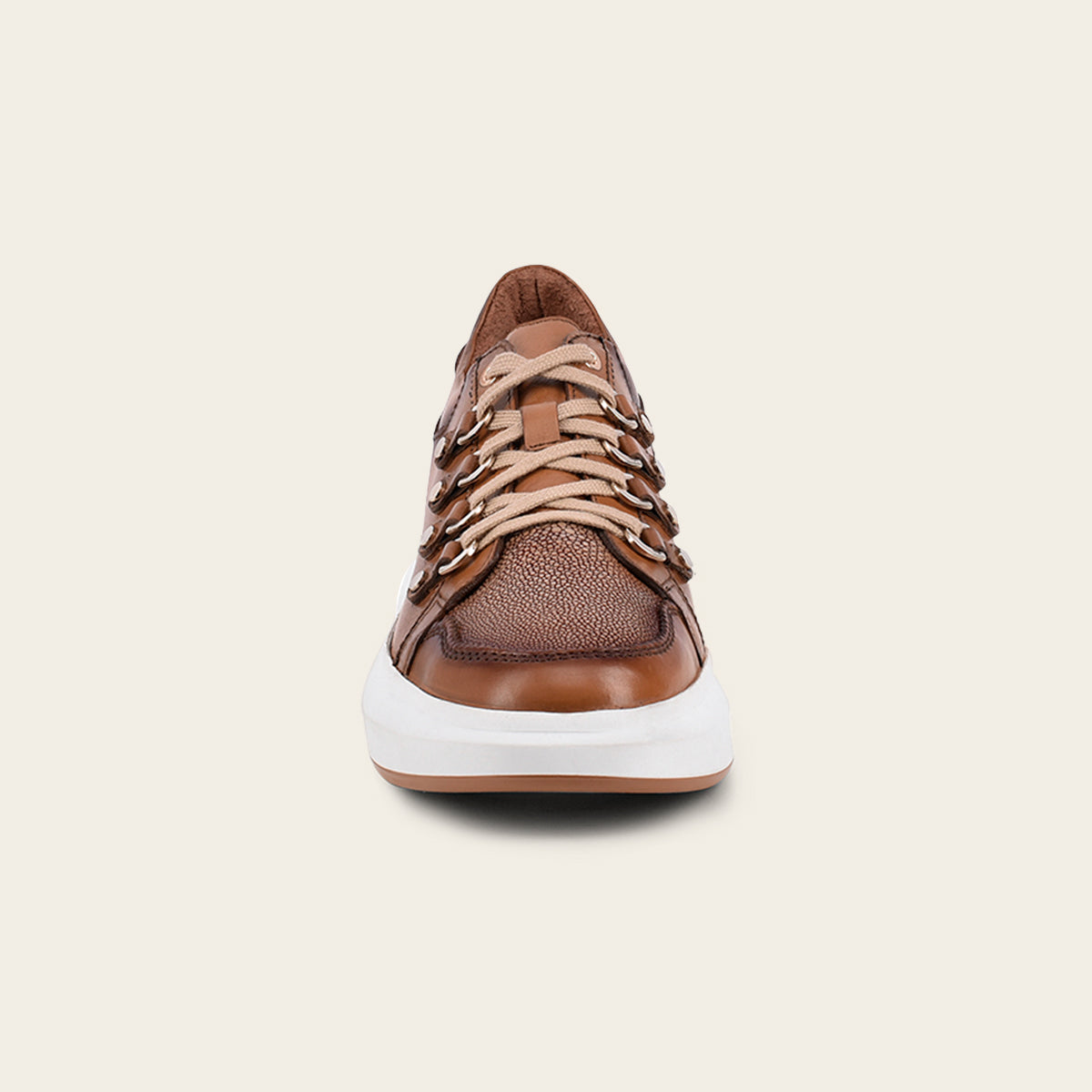 Sneaker para dama en piel genuina de mantarraya pulida