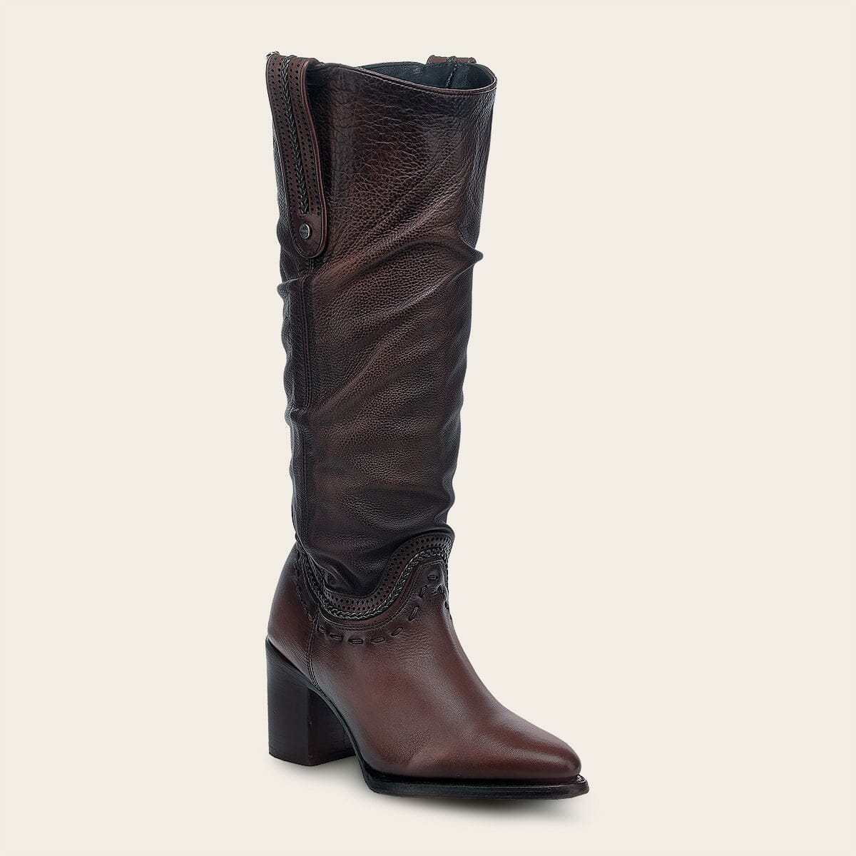 Bota tradicional en piel genuina para dama