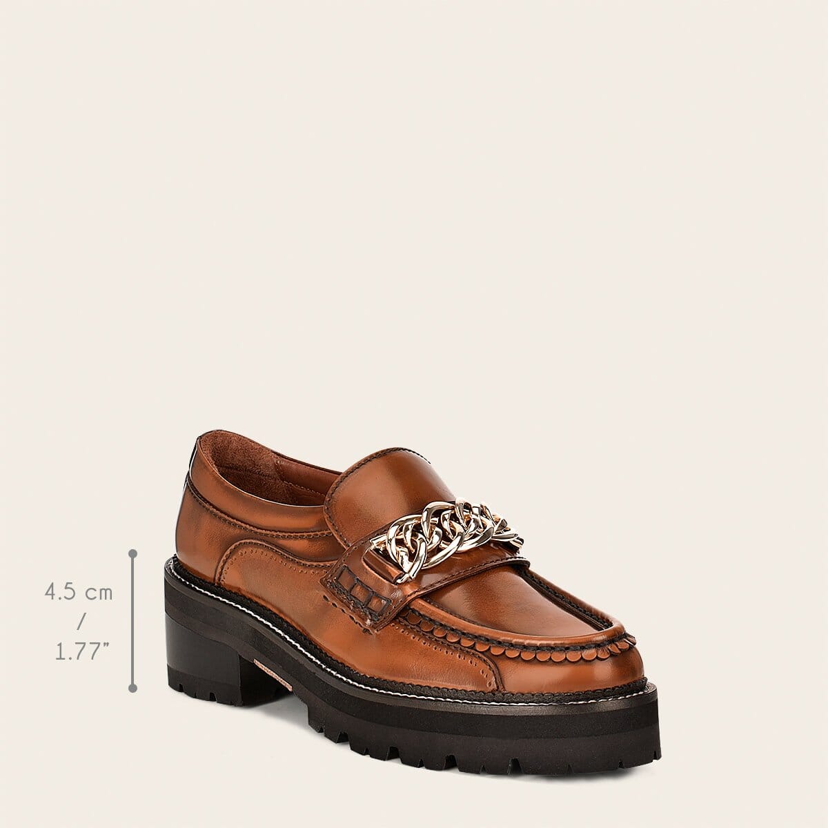 Mocasín en piel genuina para dama