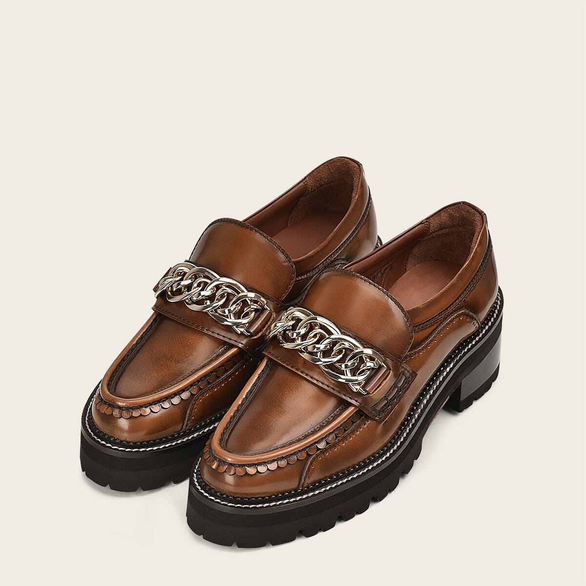 Mocasín en piel genuina para dama