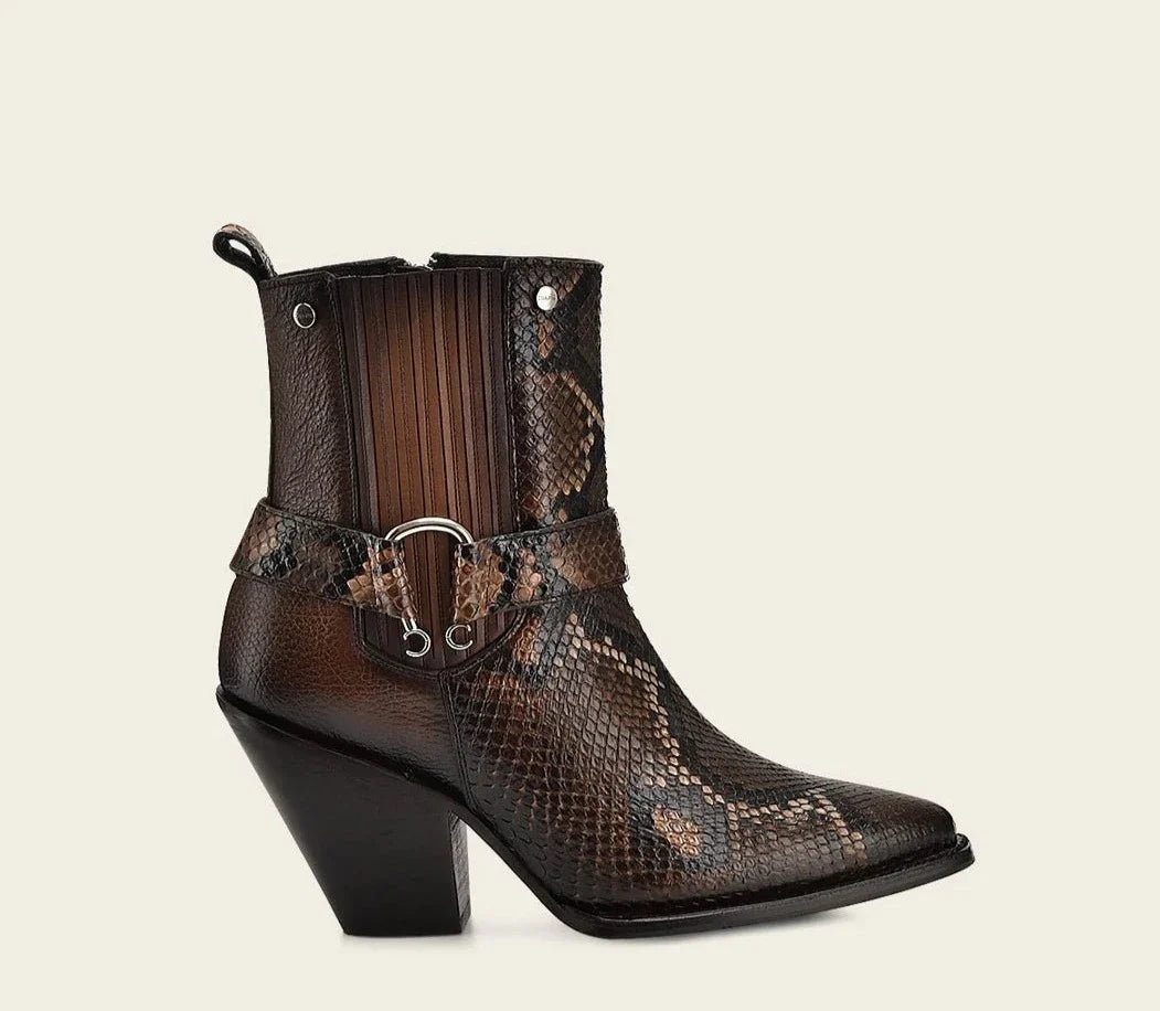 verde Botines vaqueros de mujer en piel de pitón
