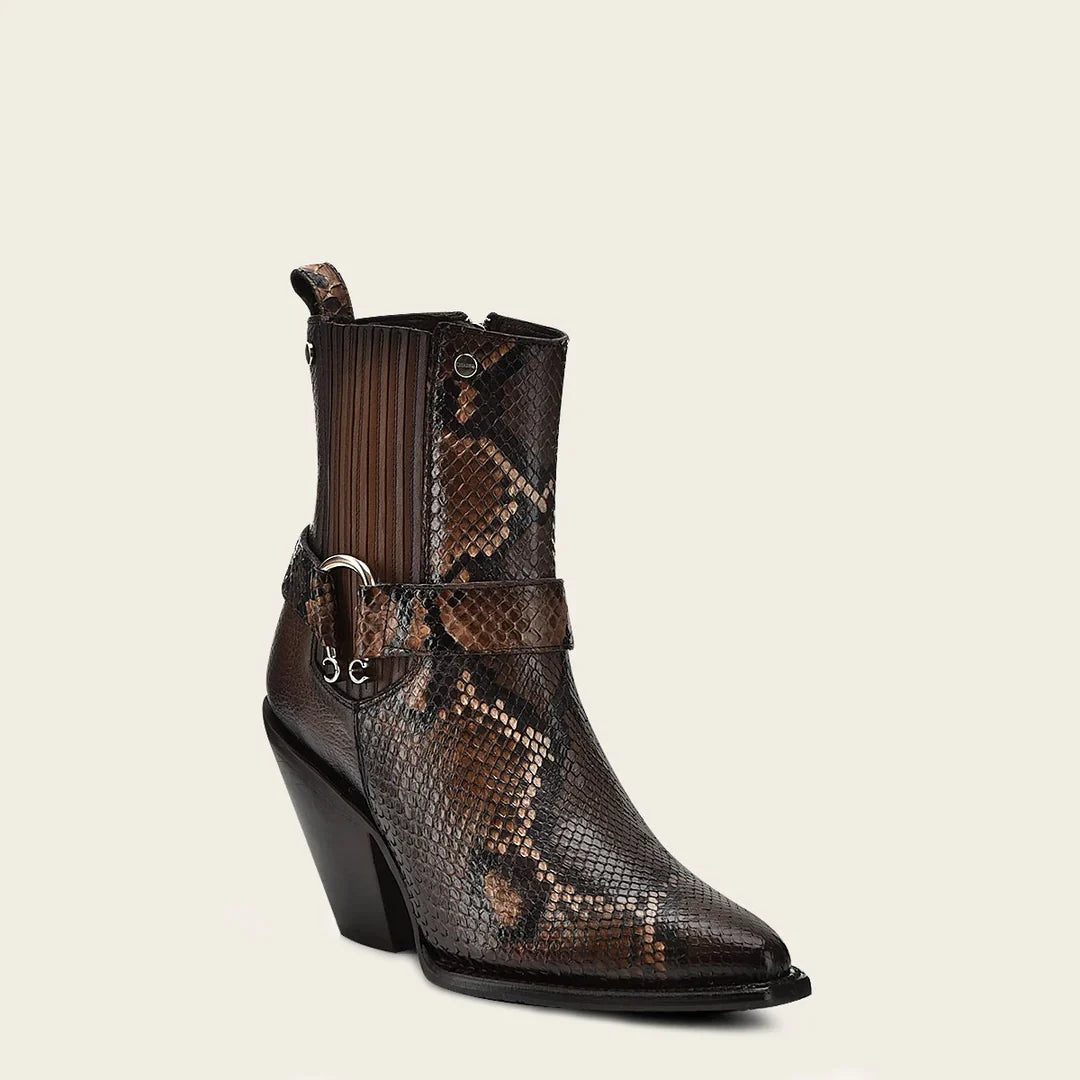 verde Botines vaqueros de mujer en piel de pitón