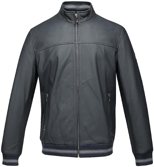 Cuadra Chamarra para Hombre en Piel de Cordero Casual
