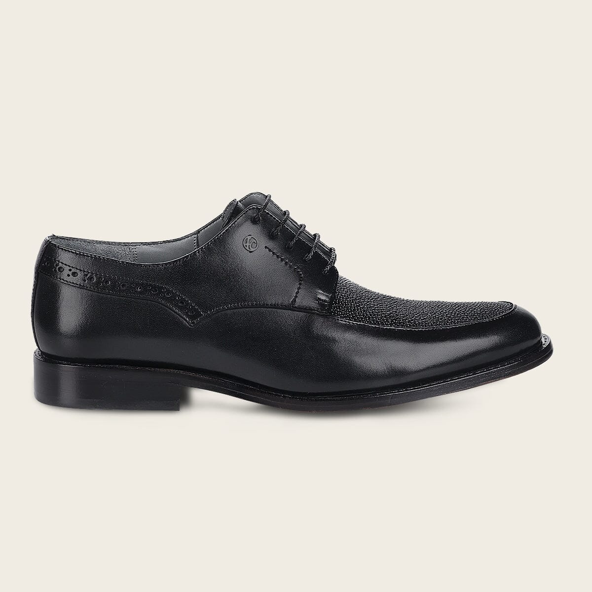Zapato de vestir derby en piel genuina de mantarraya