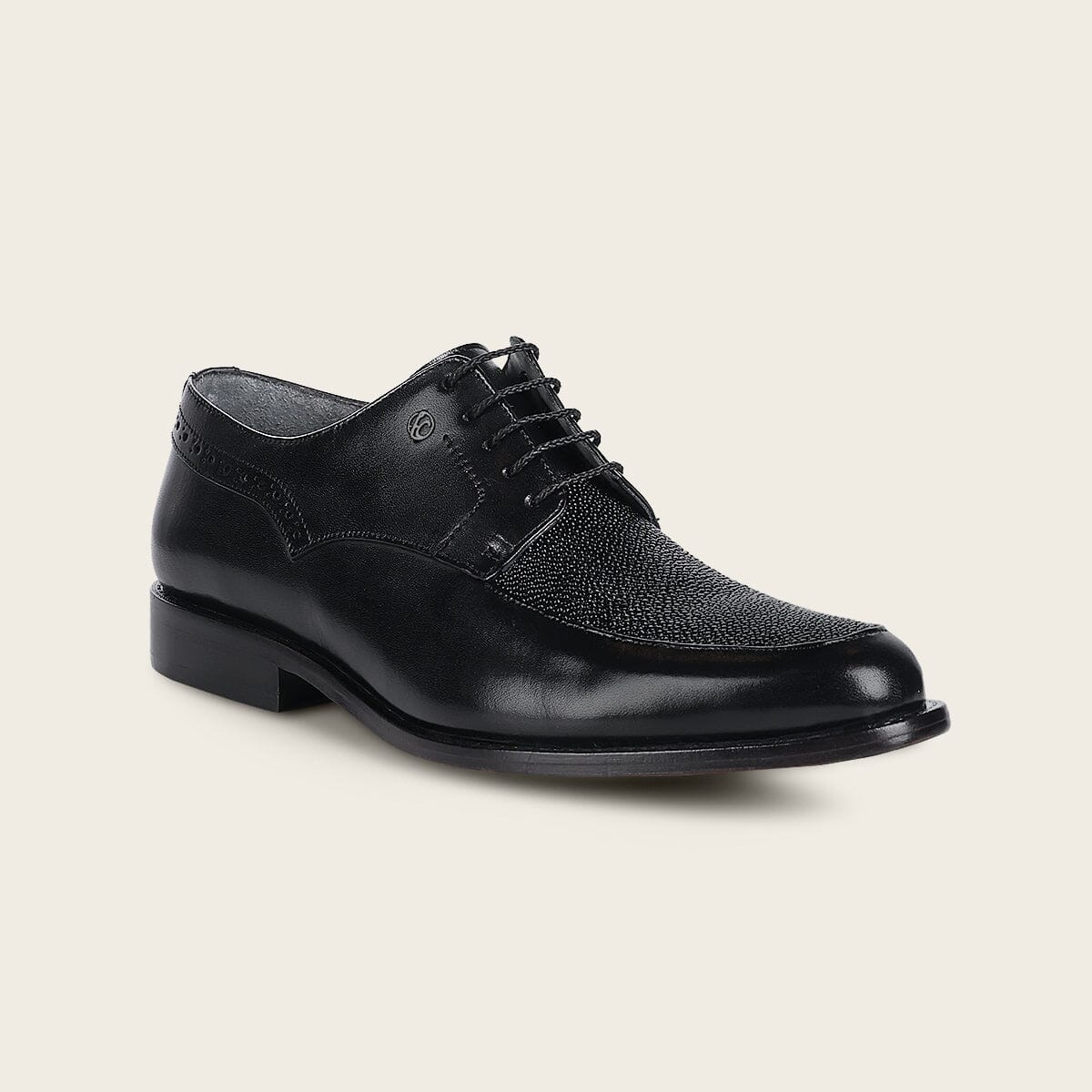 Zapato de vestir derby en piel genuina de mantarraya