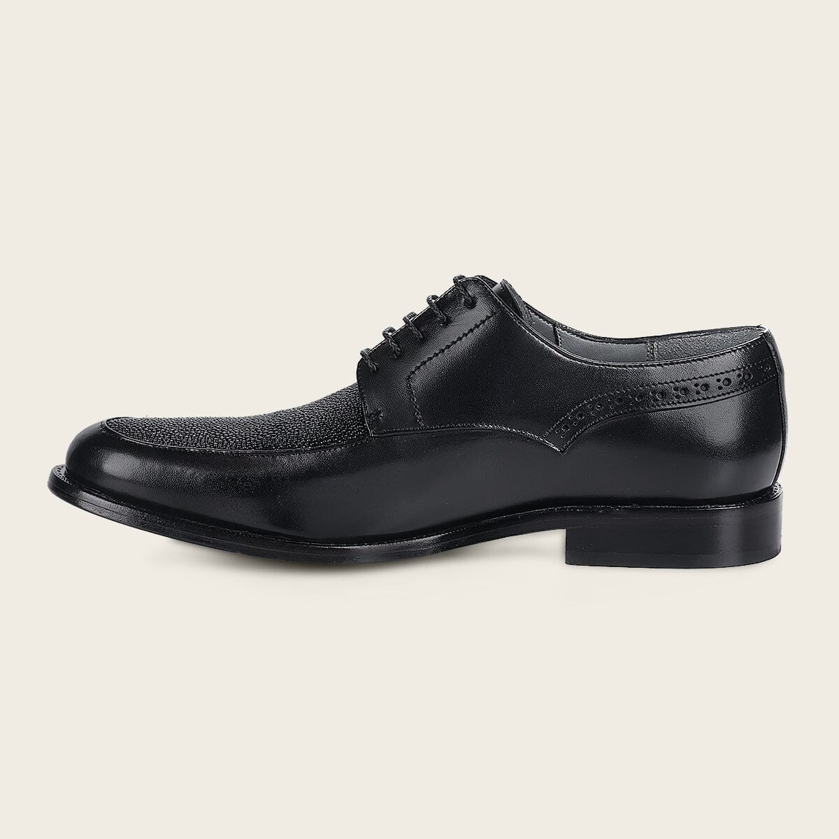 Zapato de vestir derby en piel genuina de mantarraya