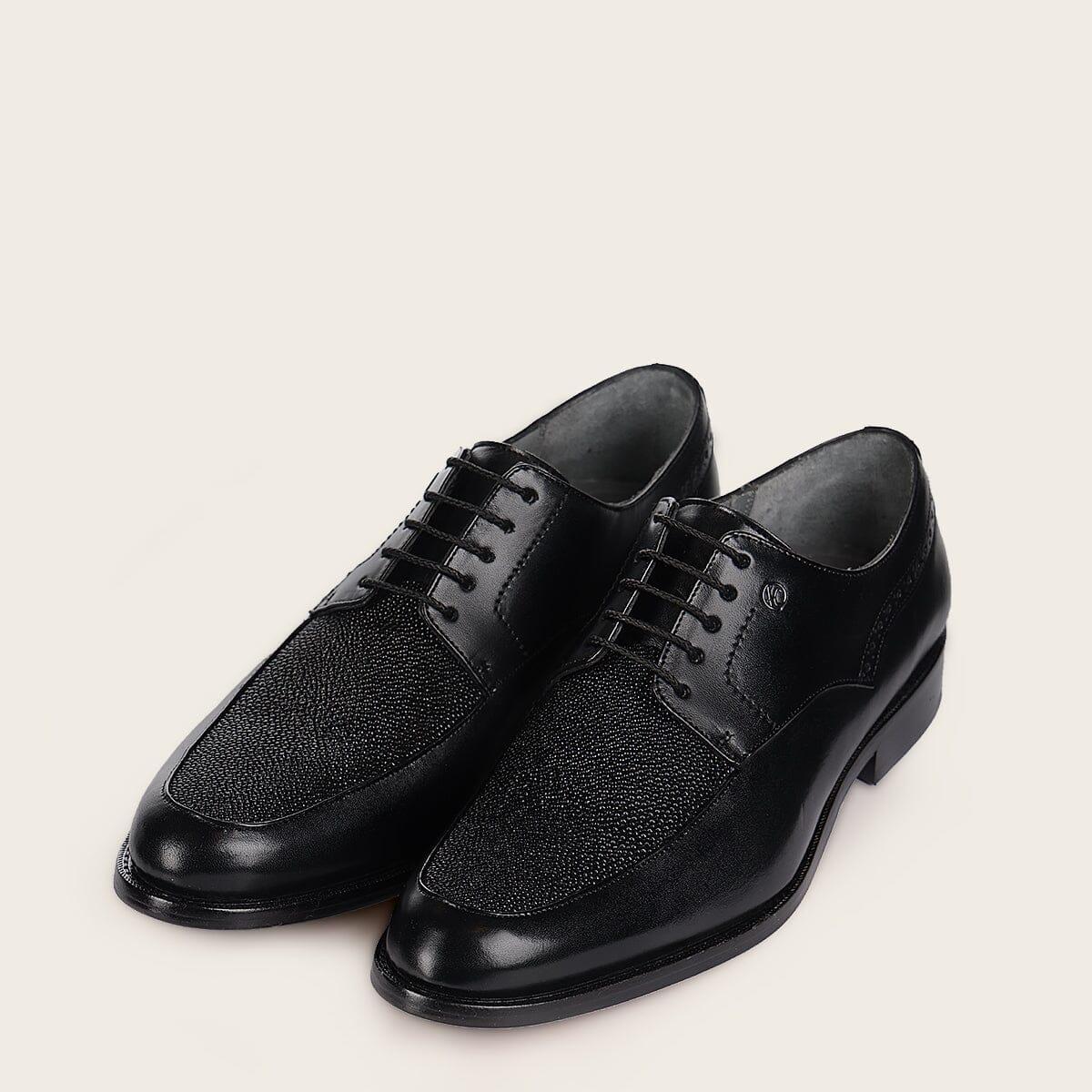 Zapato de vestir derby en piel genuina de mantarraya