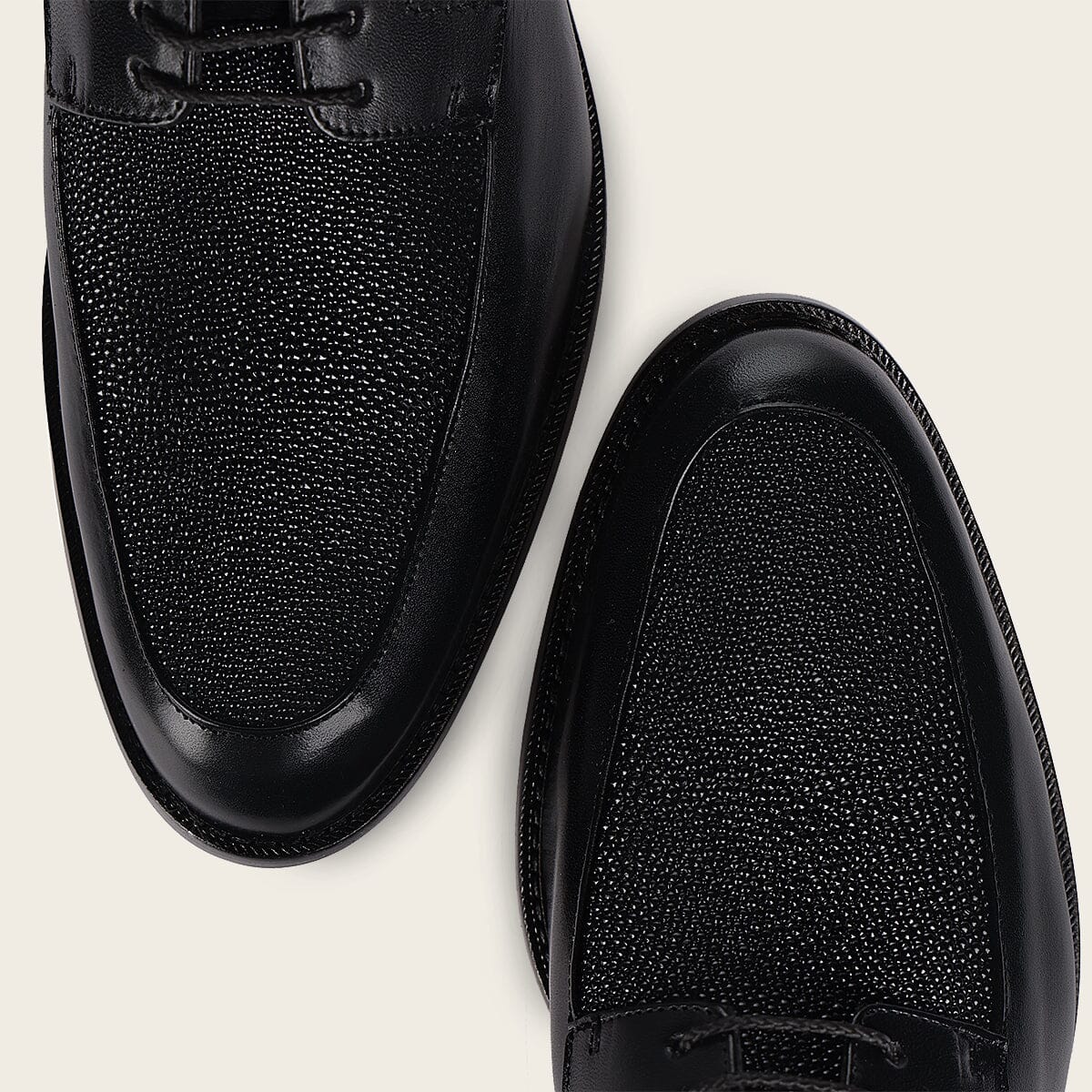 Zapato de vestir derby en piel genuina de mantarraya