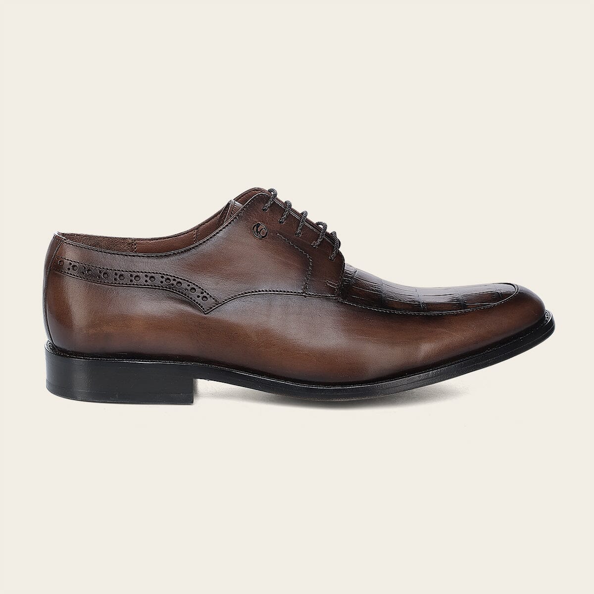 Zapato de vestir derby en piel genuina de niloticus