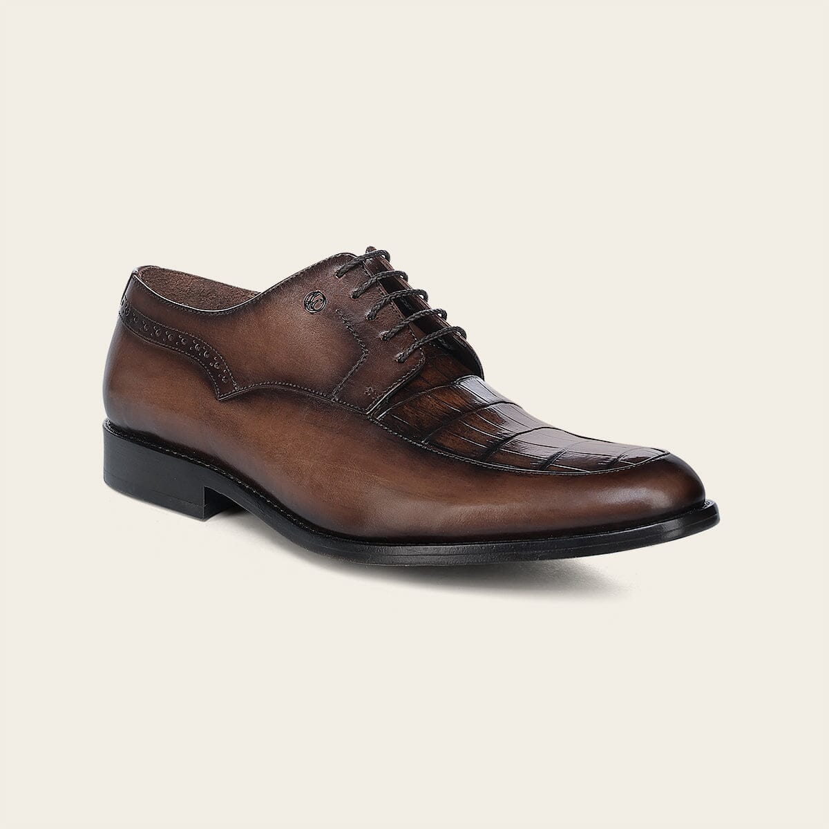Zapato de vestir derby en piel genuina de niloticus