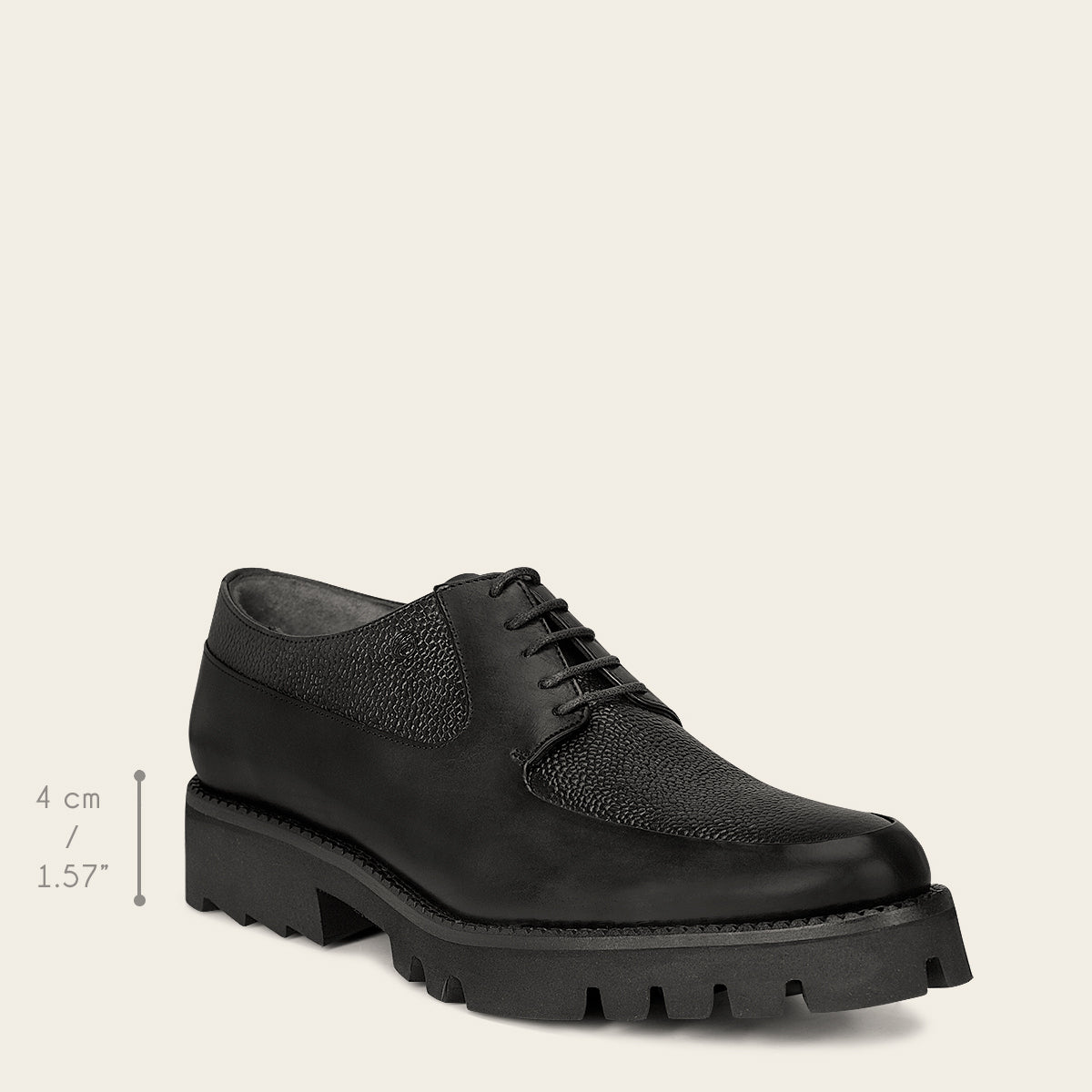 Zapato derby casuales de plataforma con suela XL