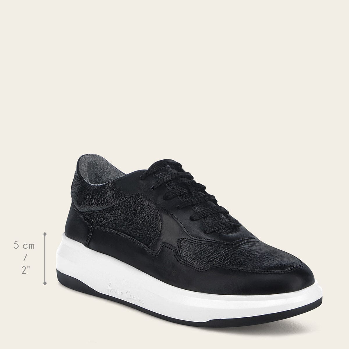 Tenis en piel genuina de venado para caballero