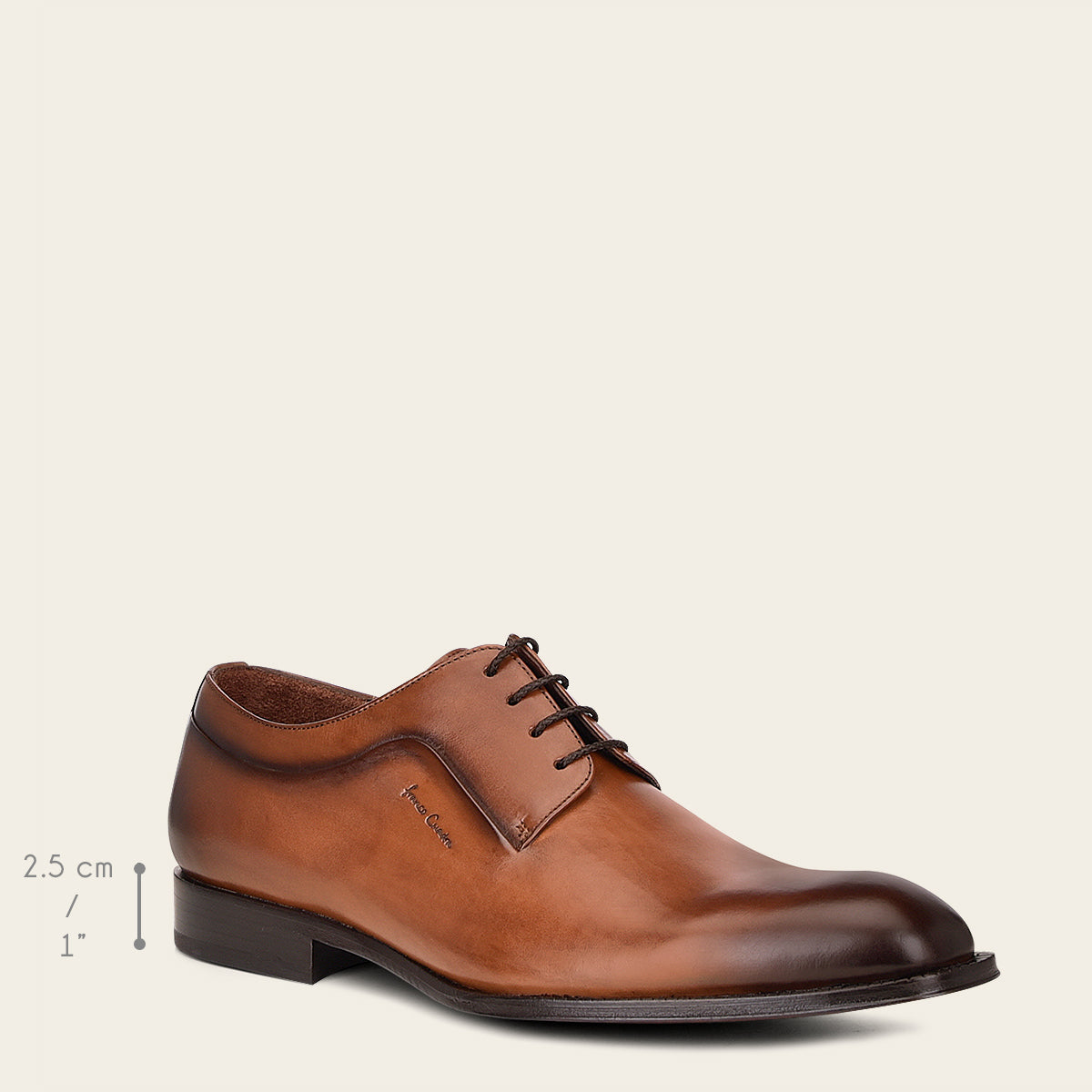 Calzado oxford para caballero en piel de bovino