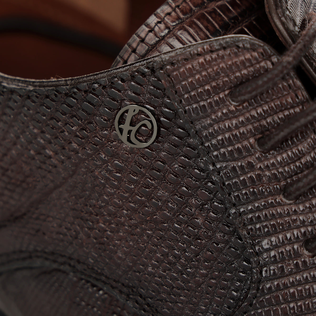 Zapato de vestir tipo Derby "Franco Cuadra Signature" en piel genuina de lizard