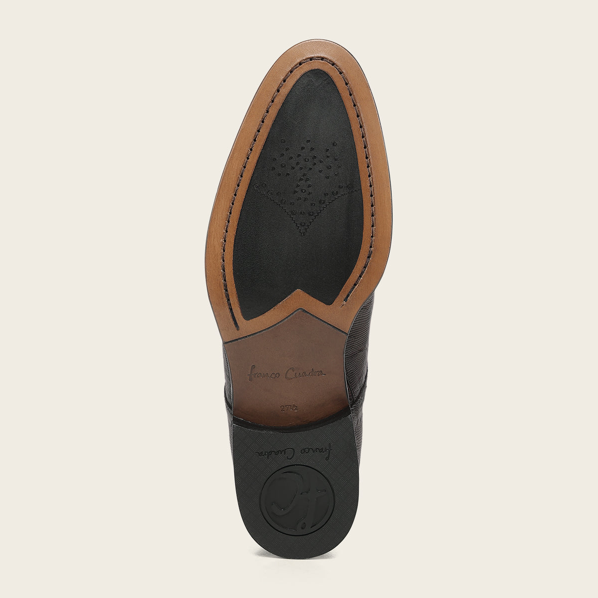 Zapato de vestir tipo Derby "Franco Cuadra Signature" en piel genuina de lizard