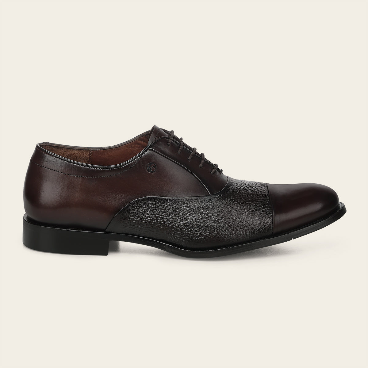 Zapato de vestir tipo Oxford en piel genuina de venado
