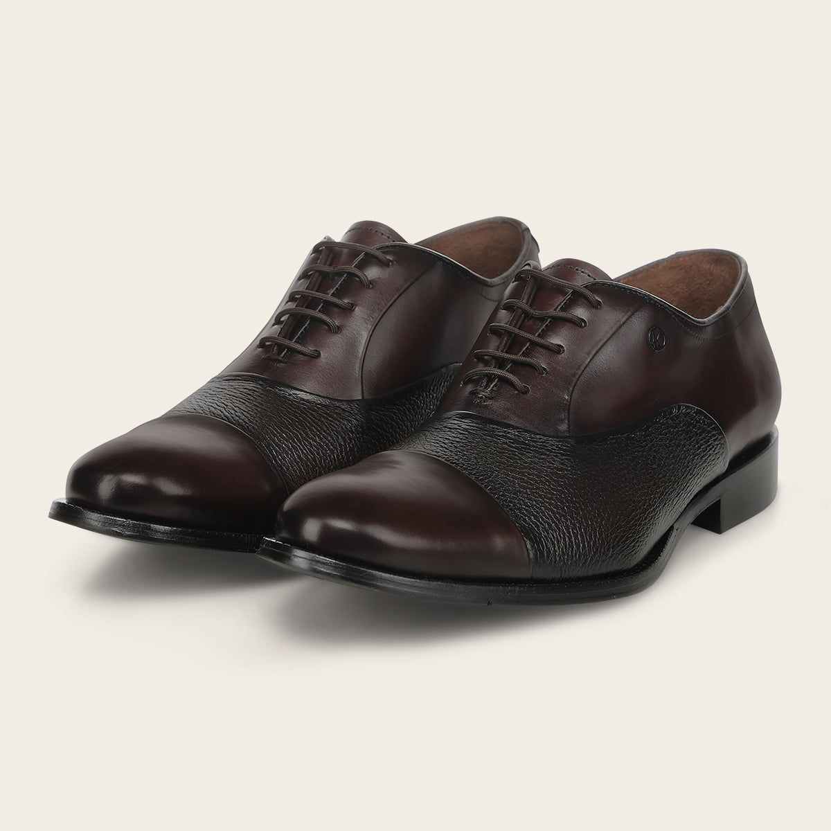Zapato de vestir tipo Oxford en piel genuina de venado