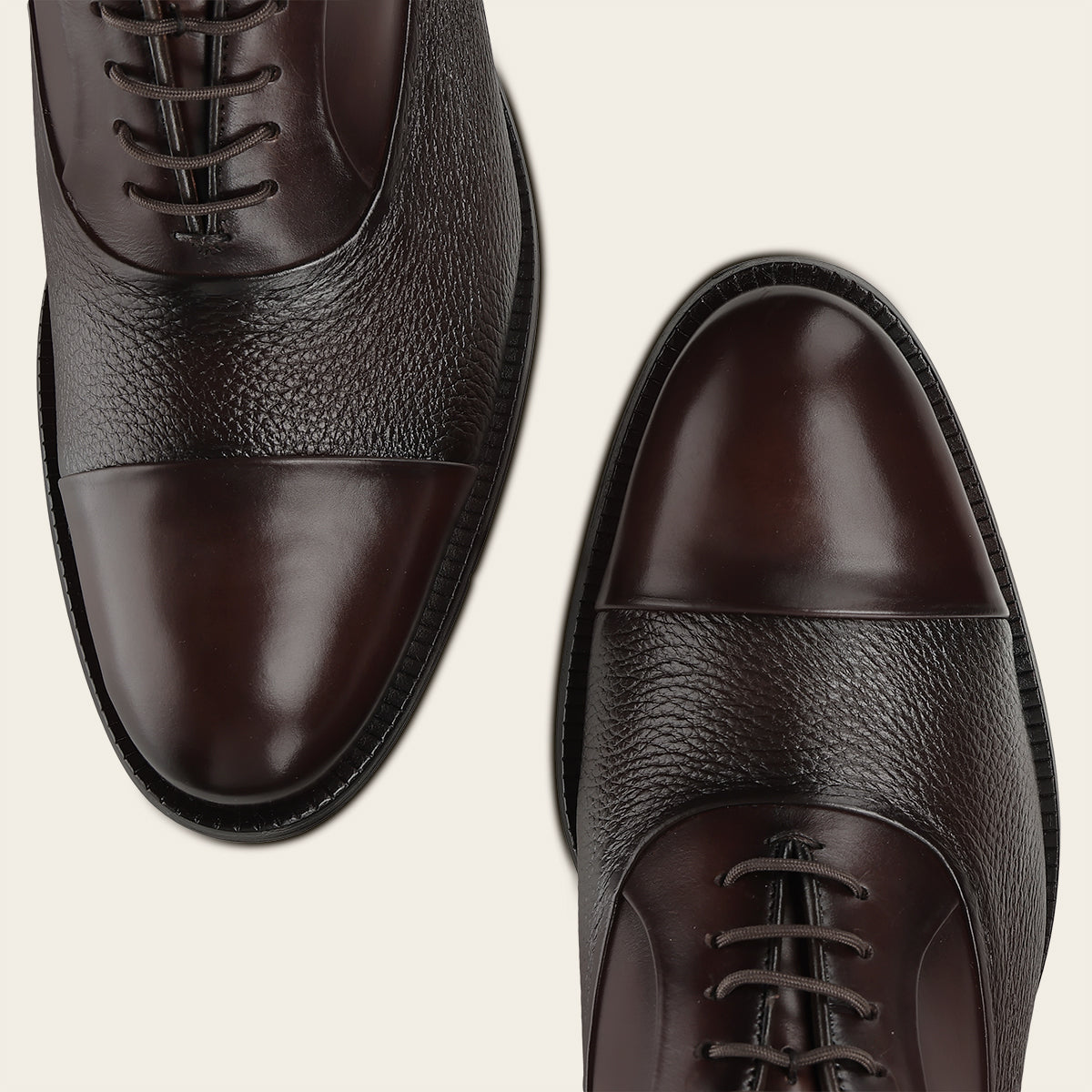 Zapato de vestir tipo Oxford en piel genuina de venado