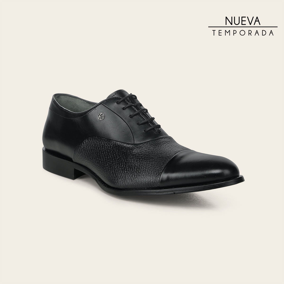 Zapato de vestir tipo Oxford en piel genuina de venado