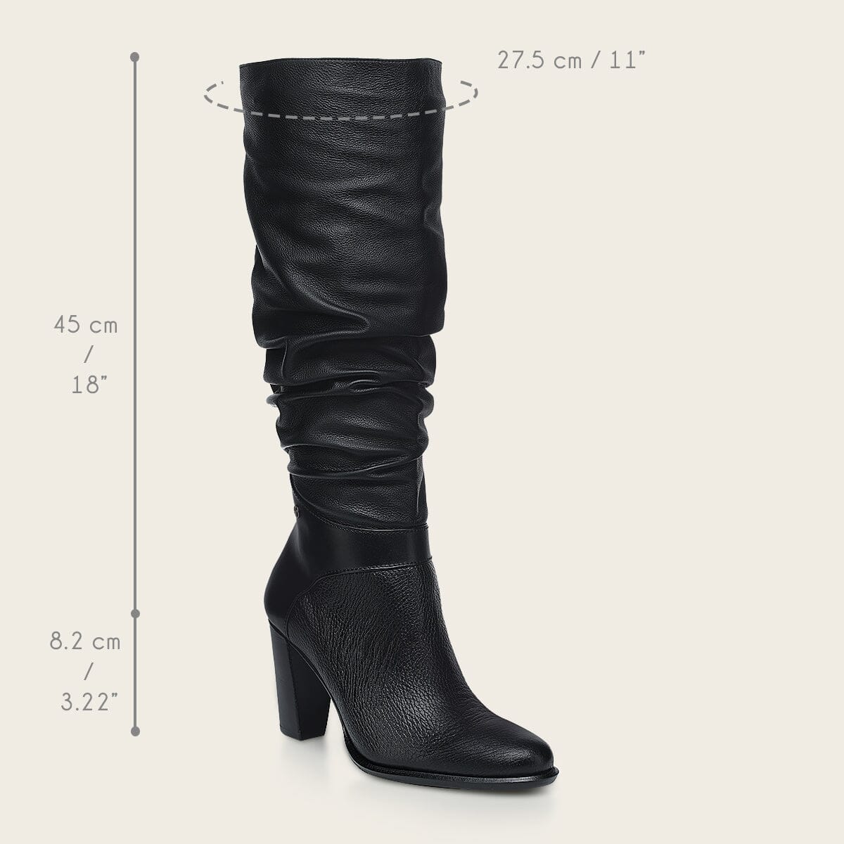 Bota de vestir en piel genuina de venado para dama