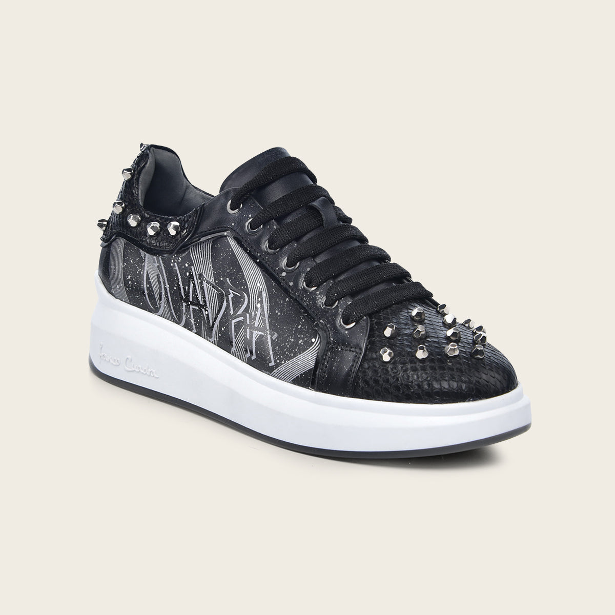 Sneaker para dama en piel genuina de pitón