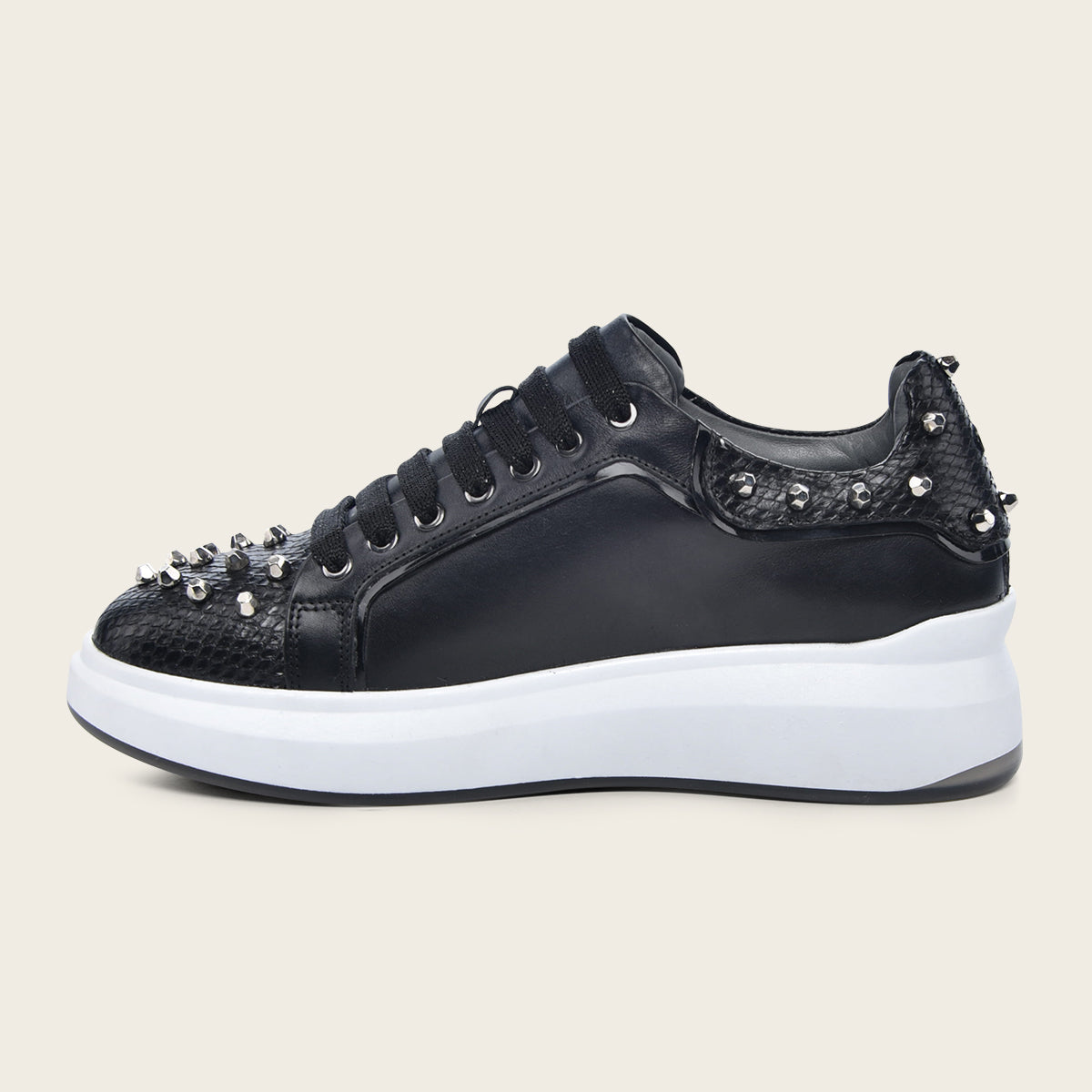 Sneaker para dama en piel genuina de pitón