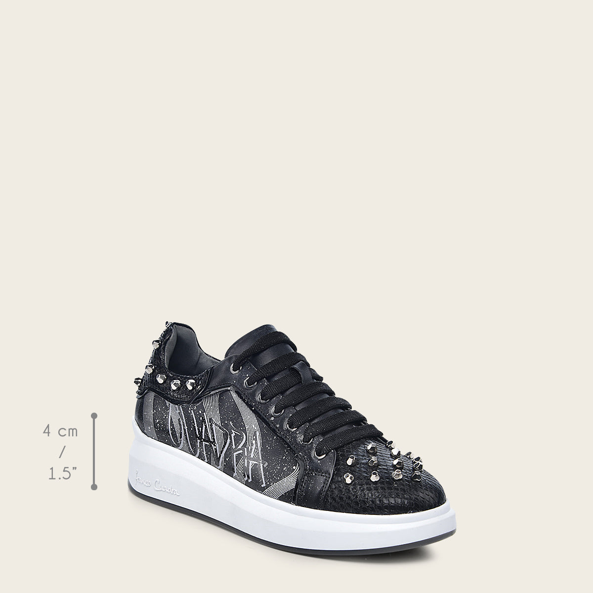 Sneaker para dama en piel genuina de pitón