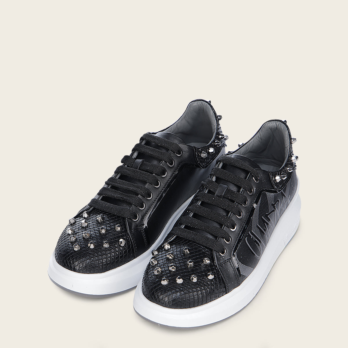 Sneaker para dama en piel genuina de pitón