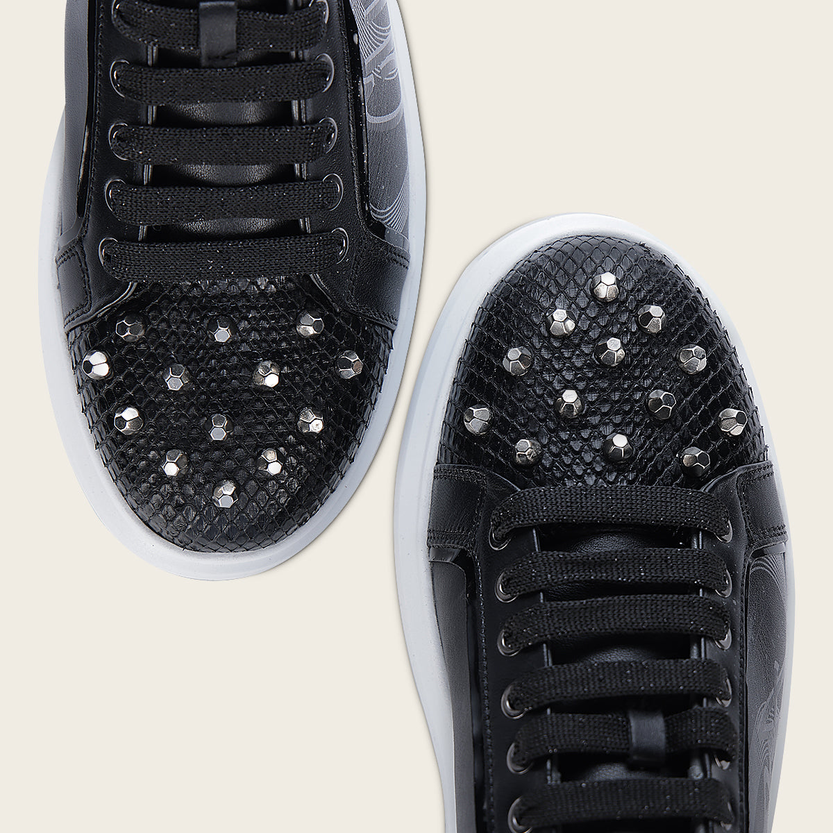 Sneaker para dama en piel genuina de pitón