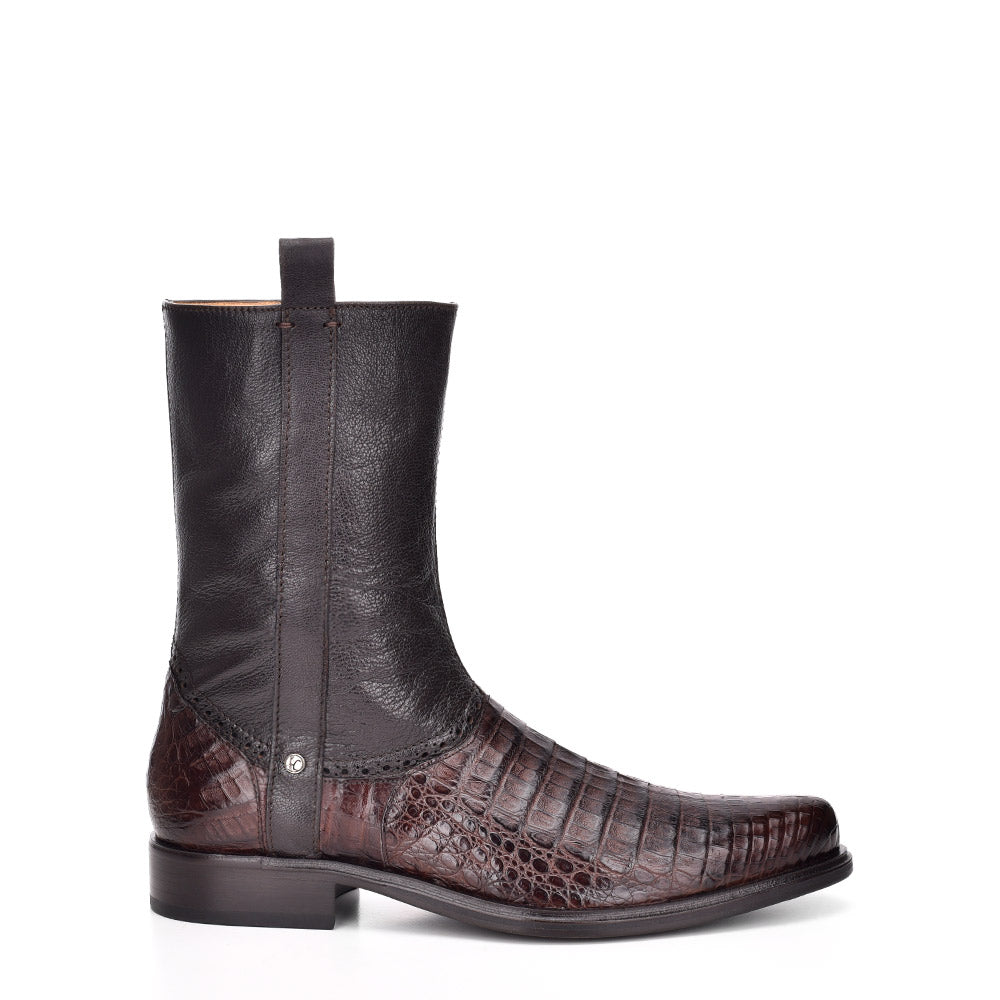 Botin de vestir en piel genuina de caimán