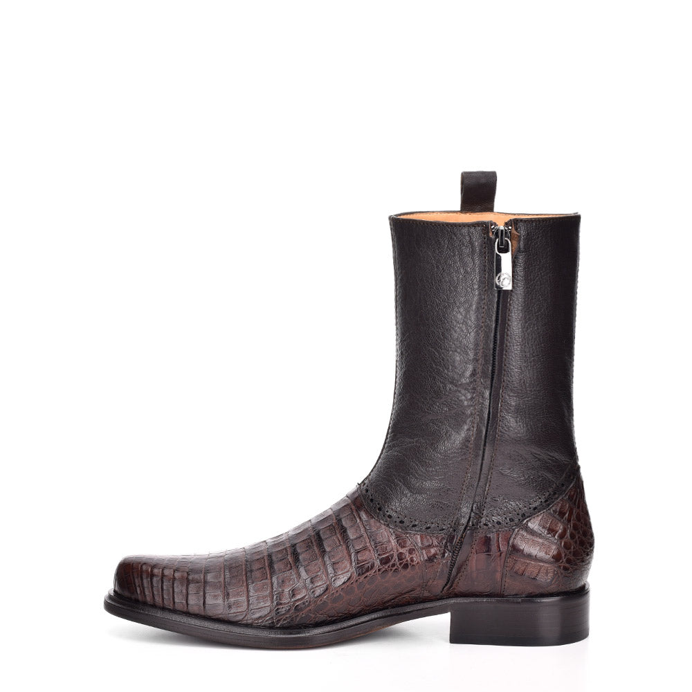 Botin de vestir en piel genuina de caimán